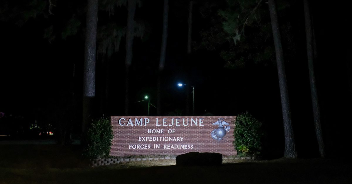 Camp Lejeune Sign Tainted Water